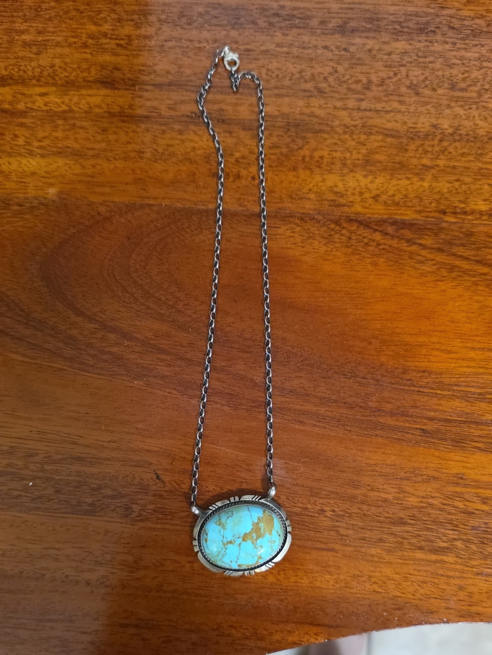 Turquoise Stone Pendant Necklace - Women's Jewelry